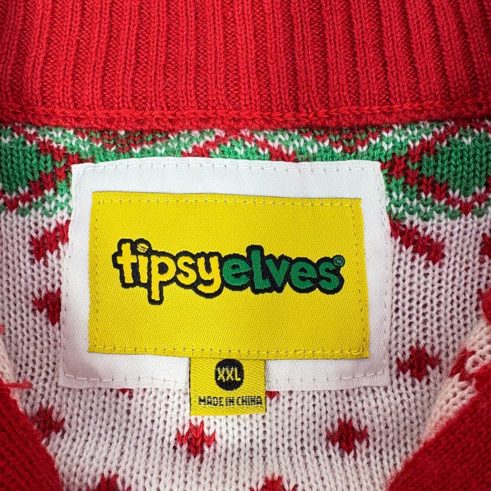 Tipsy Elves Sweater Men XXL Red Reindeer Humping Fair Isle Christmas Crude Funny - Picture 4 of 11